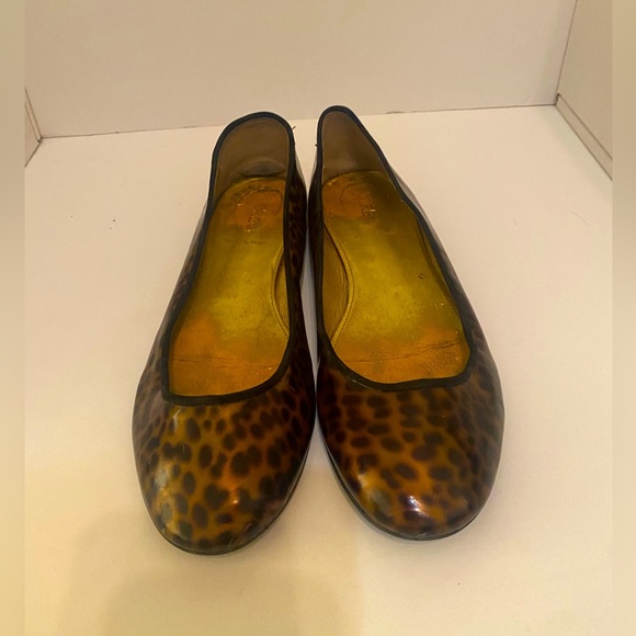 Ann Taylor Tortoiseshell Patent Leather Flats - Picture 1 of 4